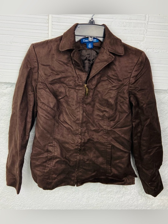 Evan Picone Jackets & Blazers - Evan Picone Women's Dark Brown lightweight Zip Jacket Size 4P